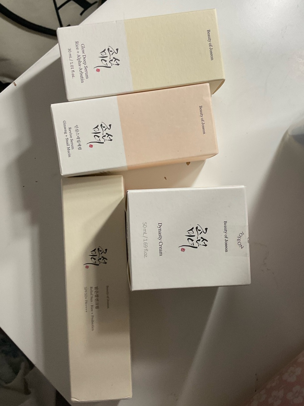 Beauty of Joseon serums, sunscreen, cream